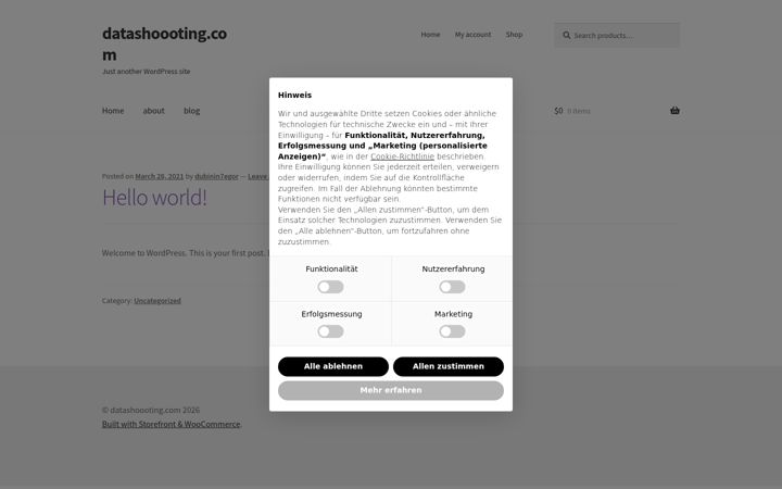 Screenshot of datashooting.com