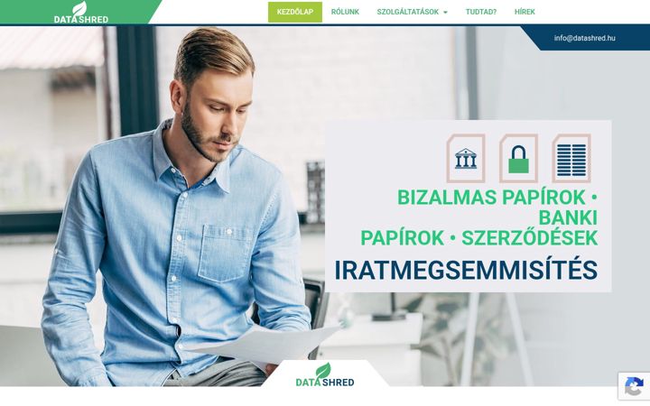 Zrzut ekranu datashred.hu