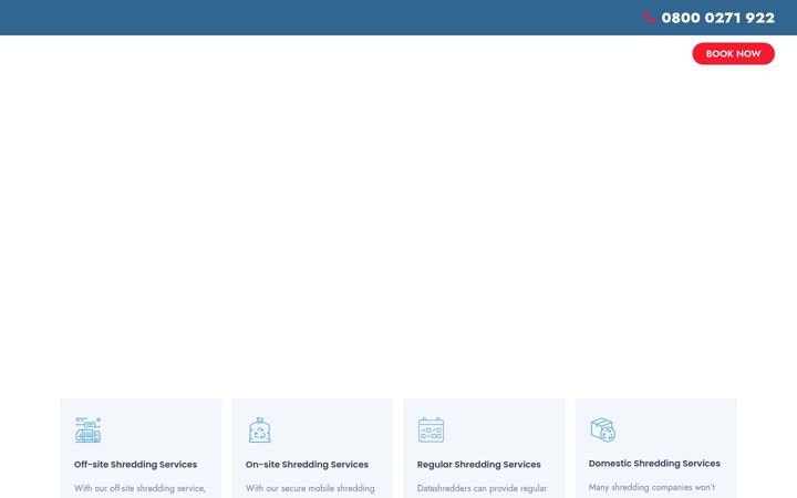 Screenshot of datashredders.co.uk