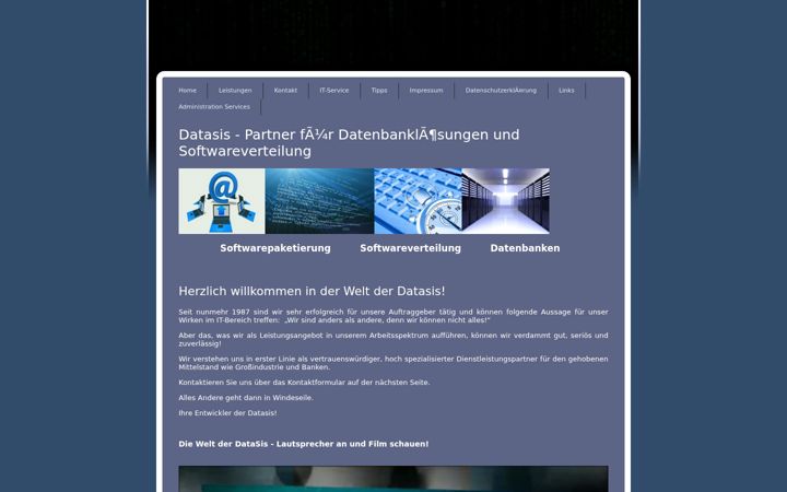 Screenshot of datasis.de