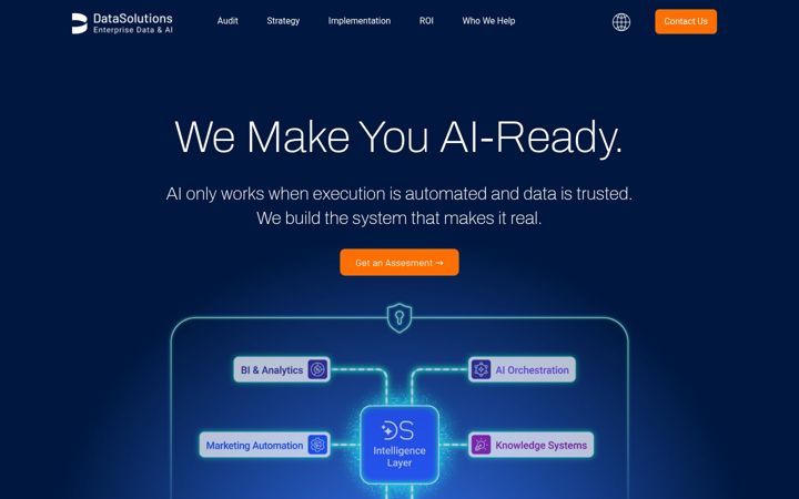 Screenshot of datasolutions.com