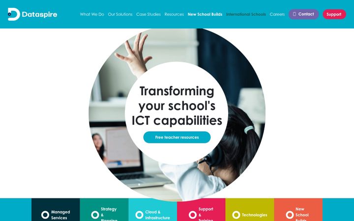 Captura de ecrã de dataspire.co.uk