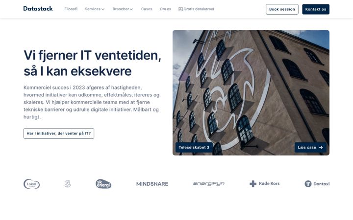 Screenshot of datastack.dk