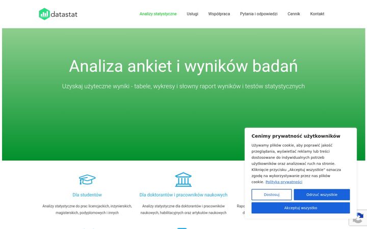 Screenshot of datastat.pl