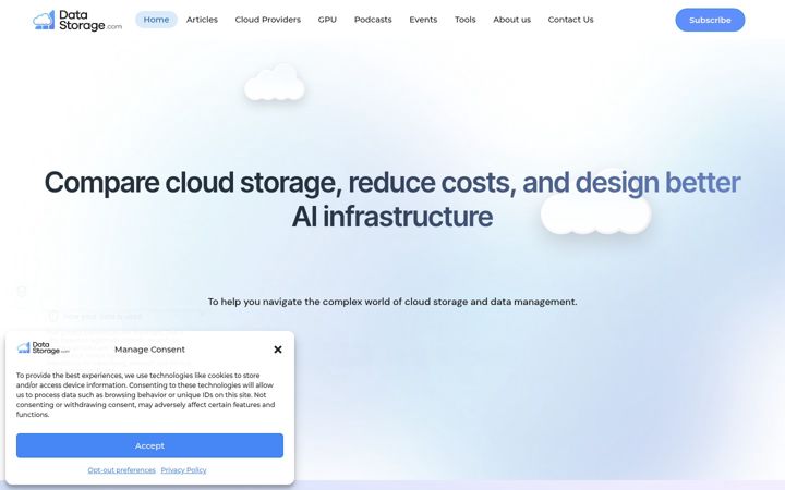 Screenshot of datastorage.com