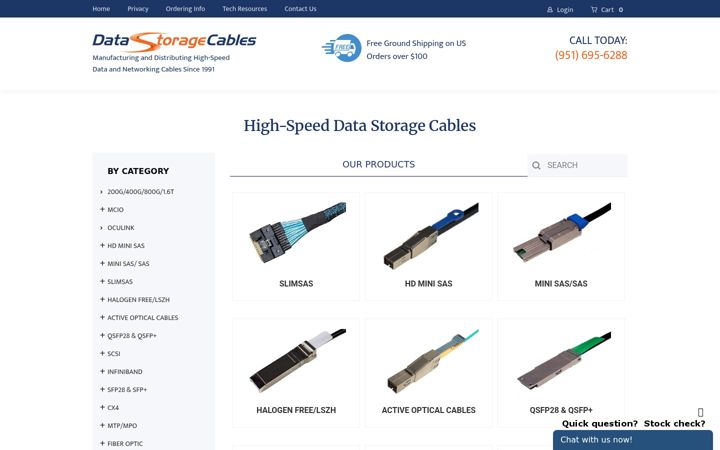 Screenshot of datastoragecables.com