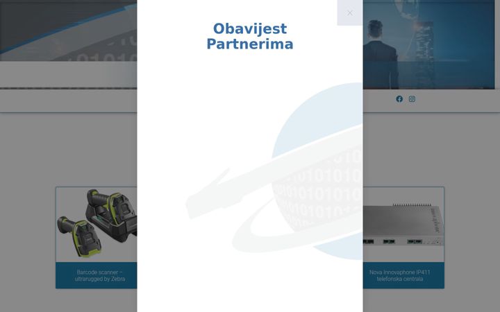 Skærmbillede af datastream.hr