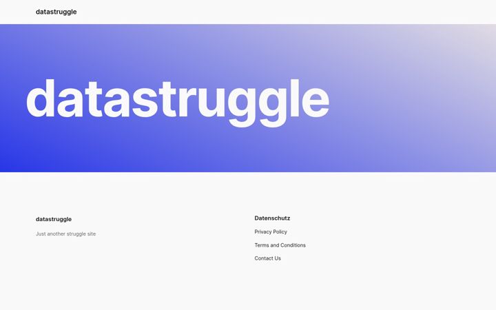 Screenshot of datastruggle.de