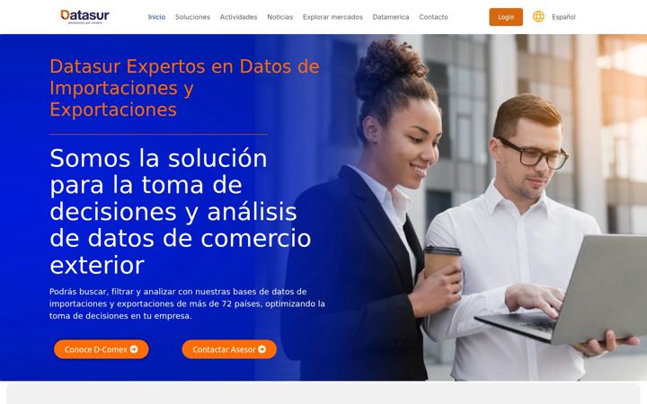 Screenshot of datasur.com