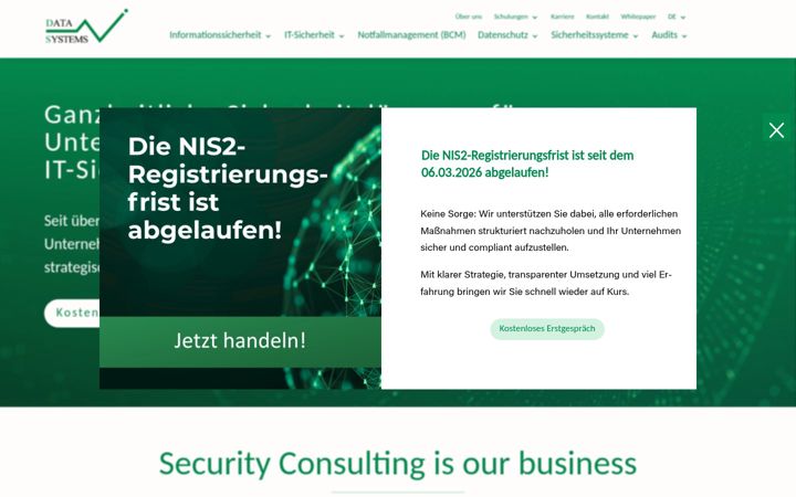 Screenshot of datasystems.de