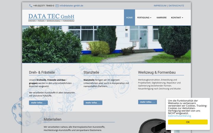 Screenshot of datatec-gmbh.com
