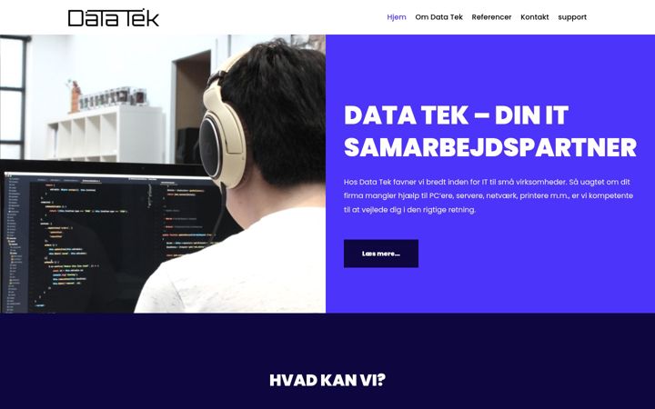 Screenshot ta' datatek.dk