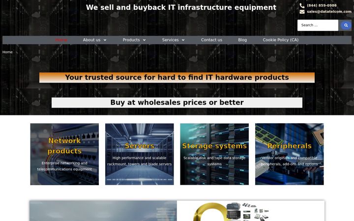 Screenshot of datatelcom.com