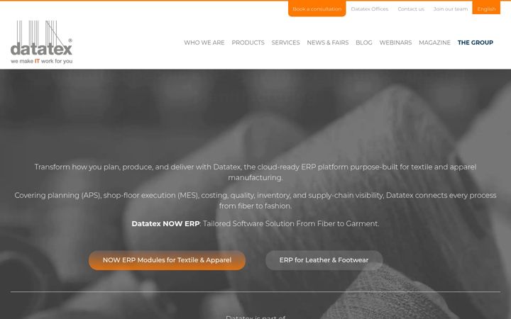 Screenshot of datatex.com