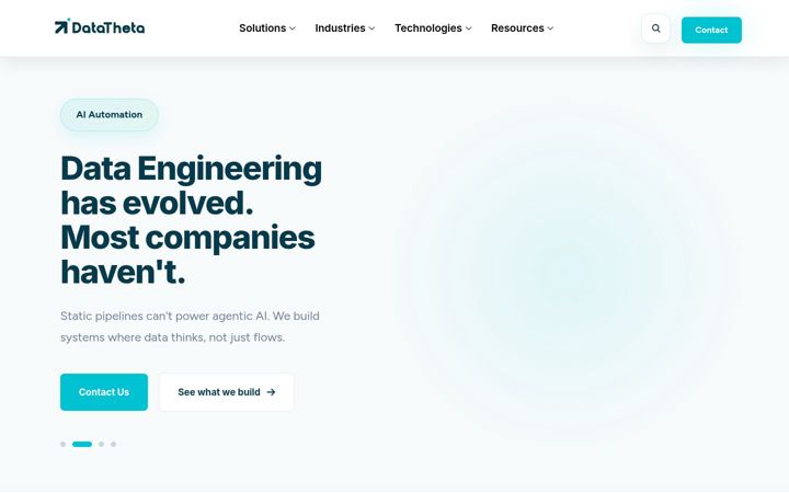 Screenshot of datatheta.com