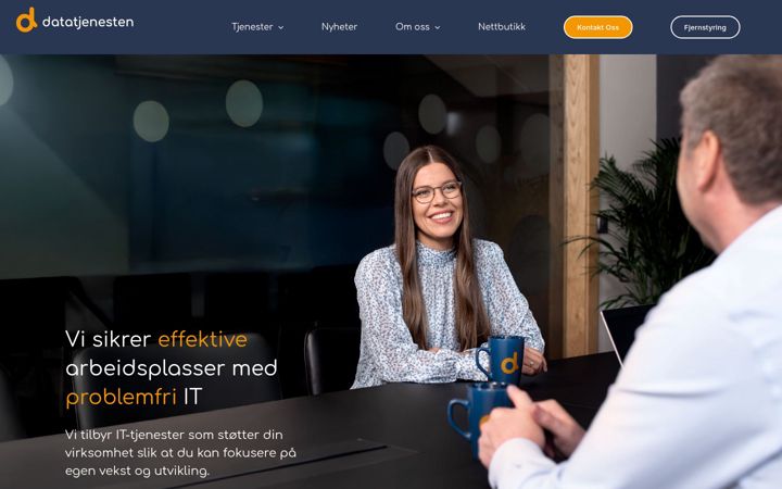 Screenshot of datatjenesten.no