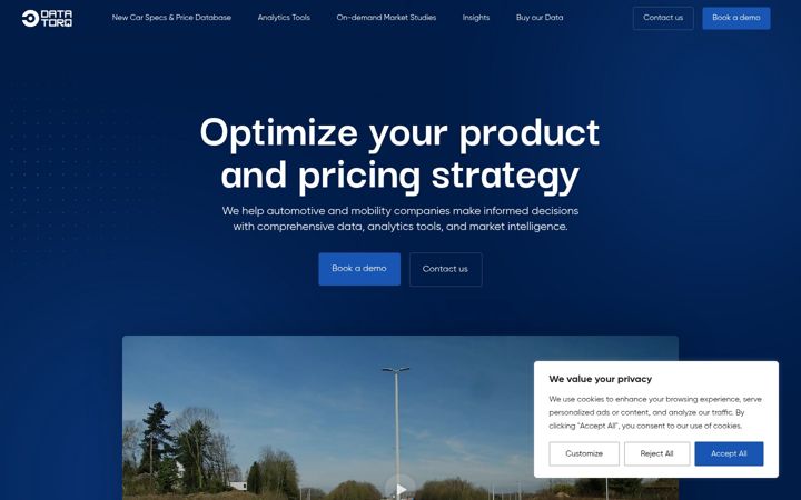 Екранна снимка на datatorq.io