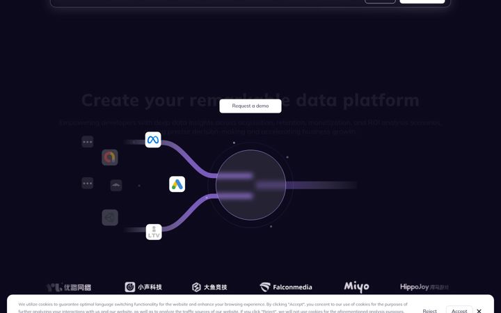 Screenshot of datatower.ai