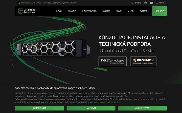 Screenshot of datatrendservices.sk