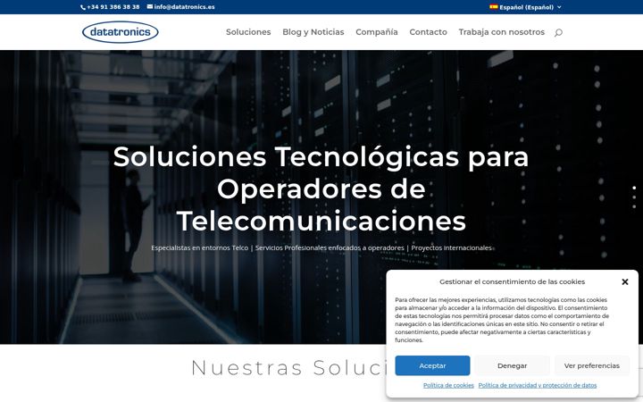 Screenshot ta' datatronics.es