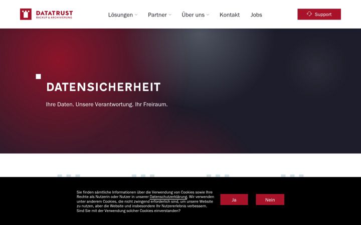 Screenshot of datatrust.ch