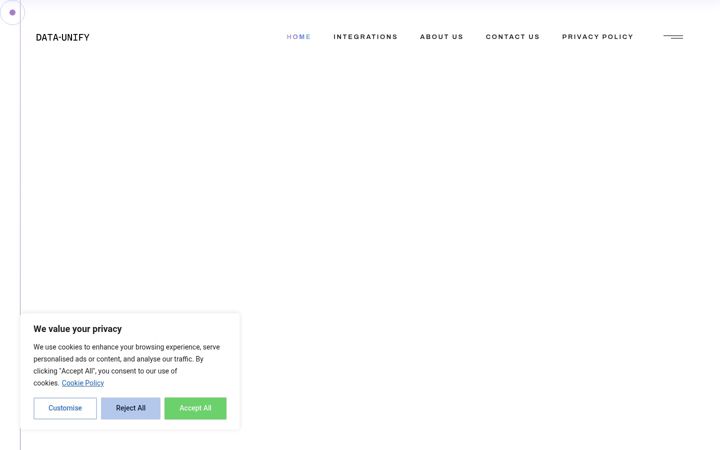 Екранна снимка на dataunify.io