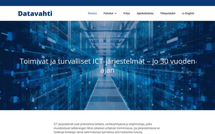 Captură de ecran a datavahti.fi
