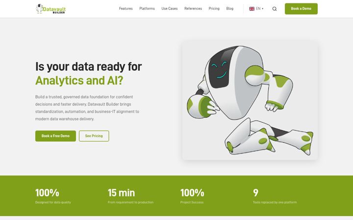 Screenshot of datavault-builder.com
