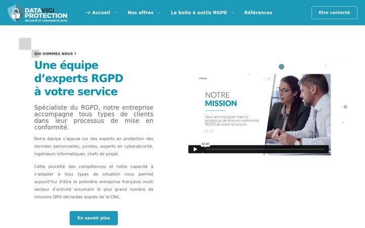 Zrzut ekranu datavigiprotection.fr