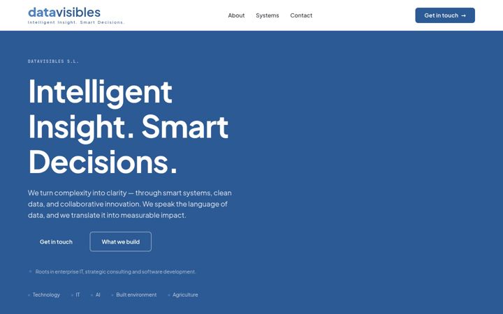 Screenshot of datavisibles.com