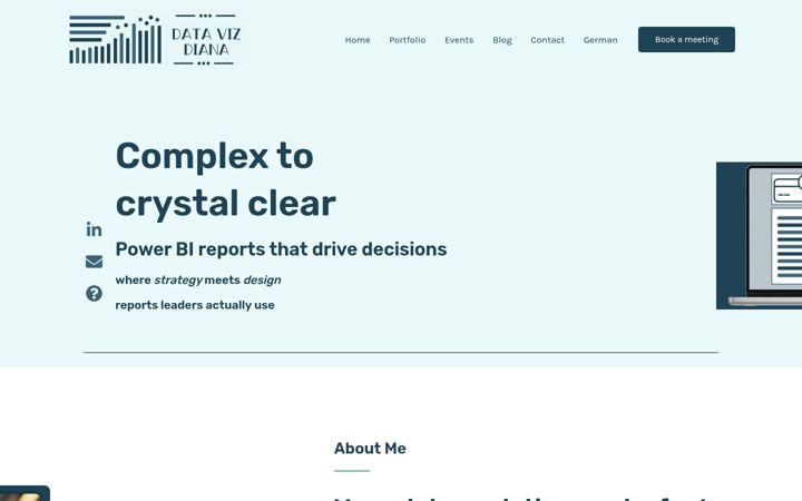 Screenshot of datavizdiana.com