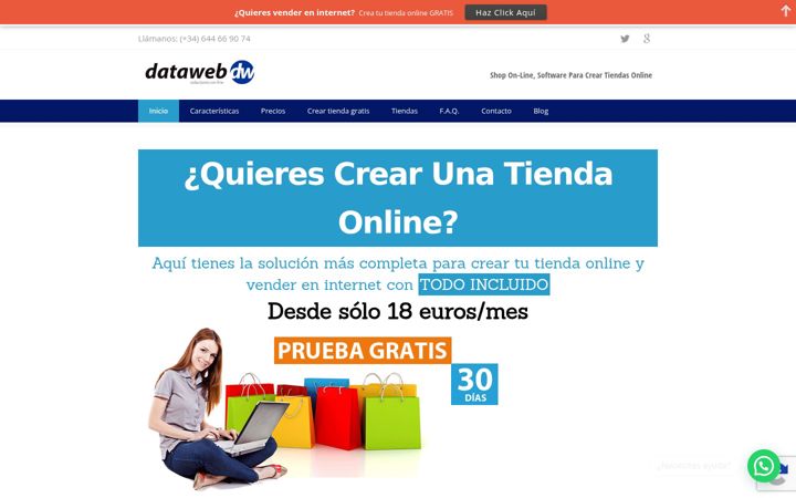 Screenshot ta' dataweb.es