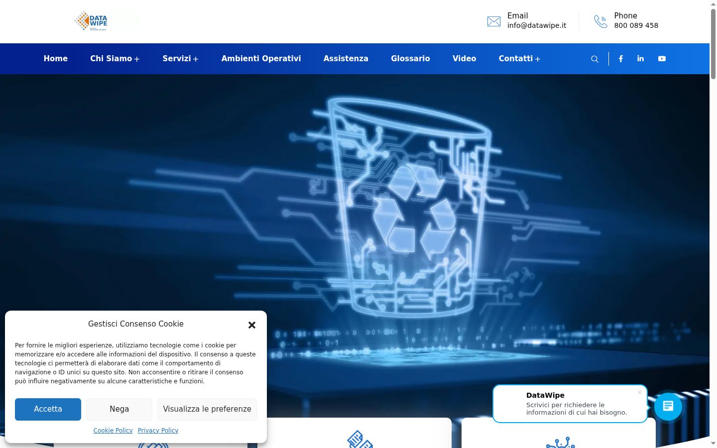 Screenshot tal-banner tal-kunsens muri qabel kwalunkwe interazzjoni