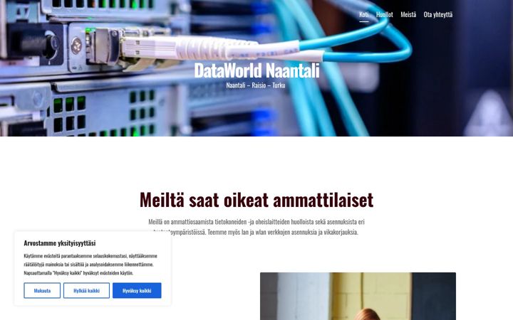 Screenshot di dataworld.fi