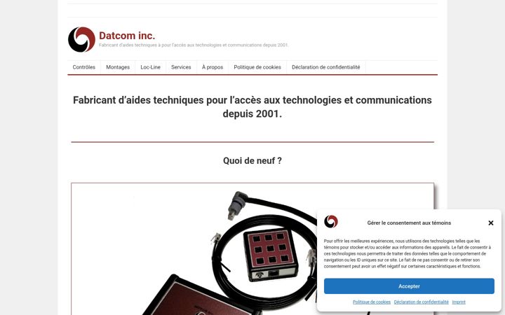 Skjámynd af datcom.ca