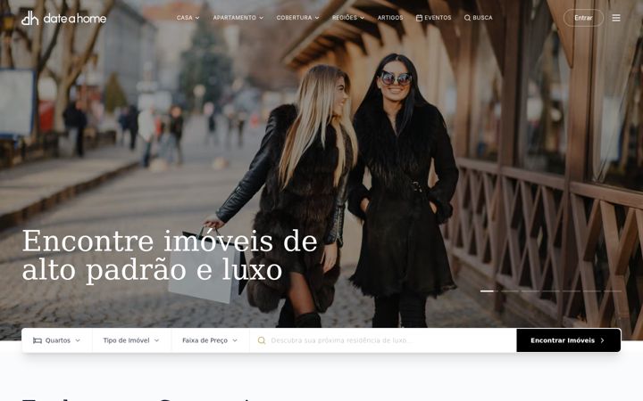 Screenshot stránky dateahome.com.br
