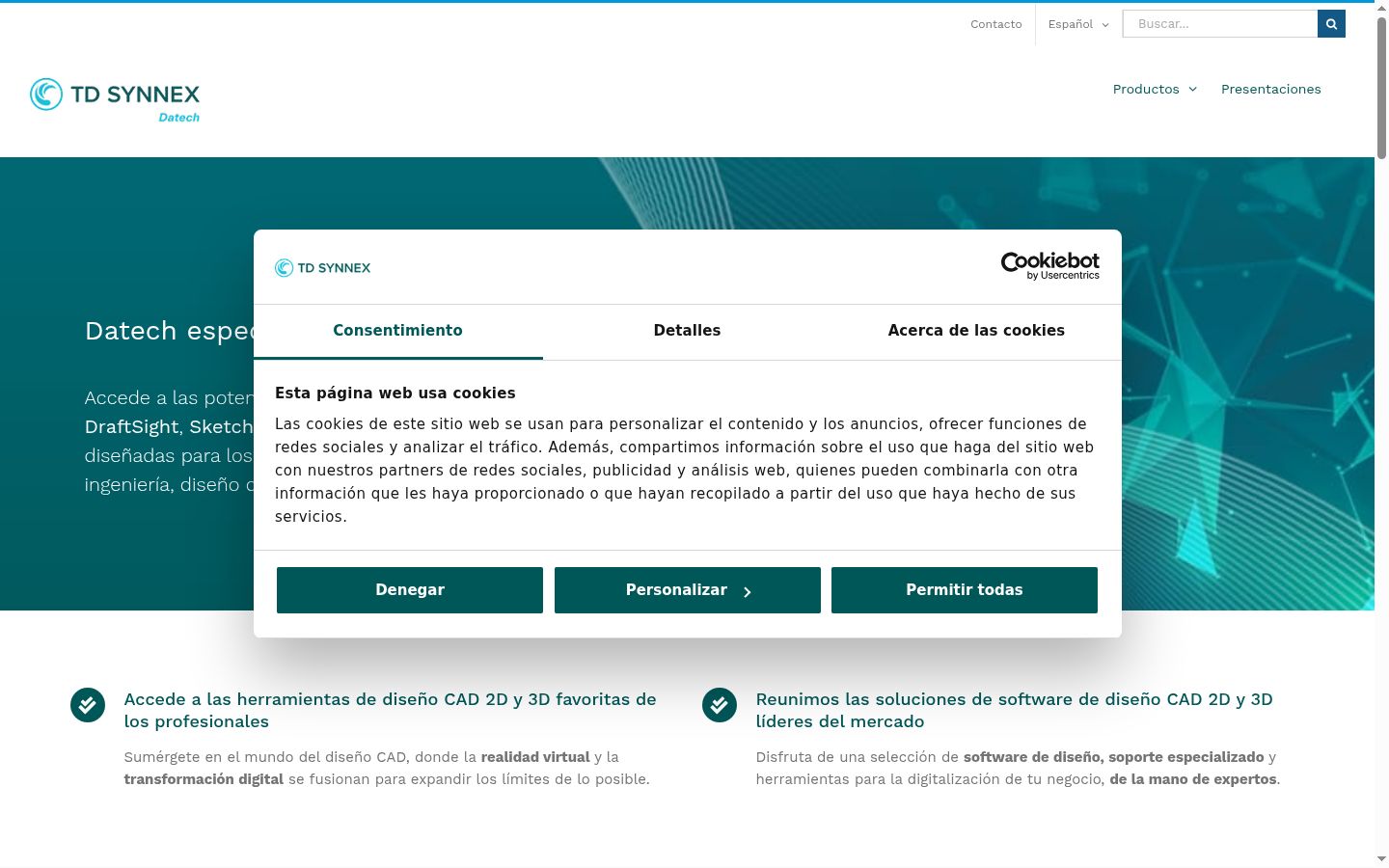 Screenshot del banner di consenso mostrato prima di qualsiasi interazione