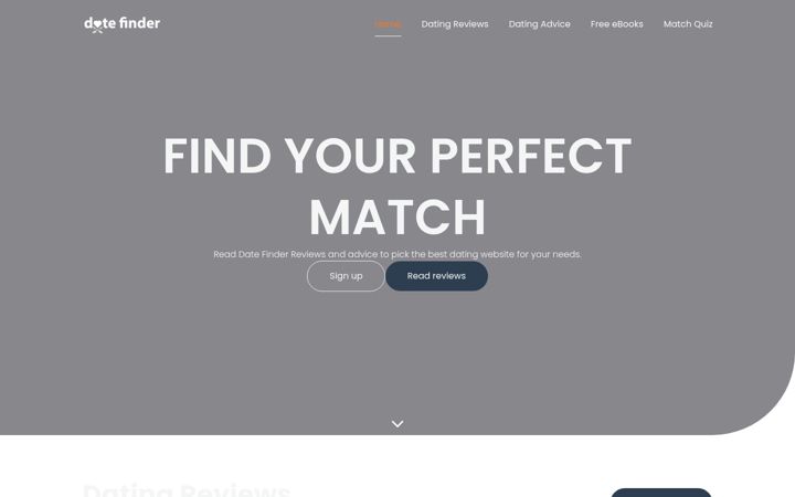 Screenshot of datefinder.net
