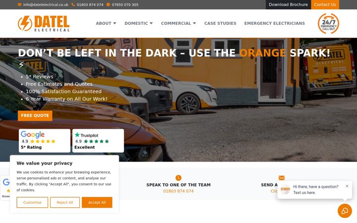 Screenshot of datelelectrical.co.uk