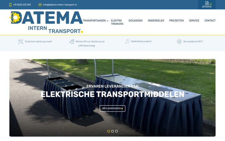 Snímek obrazovky datema-electronics.nl