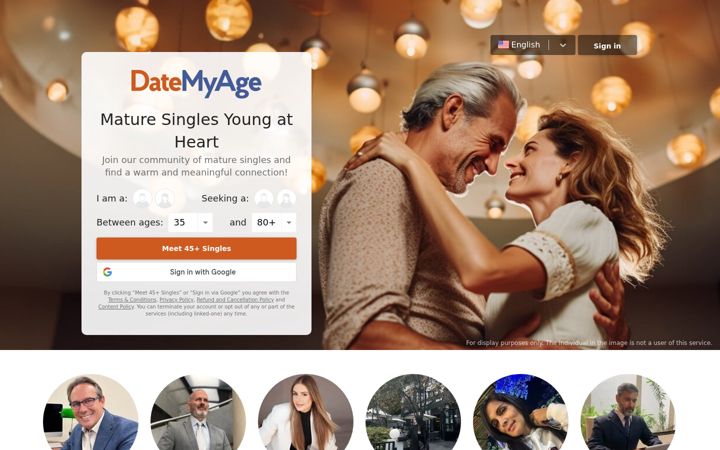 Screenshot του datemyage.com