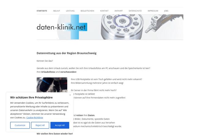 Screenshot of daten-klinik.net