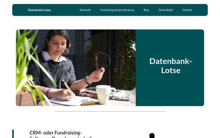 Screenshot of datenbank-lotse.de