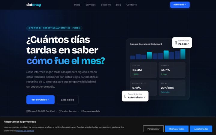 Screenshot of datency.com