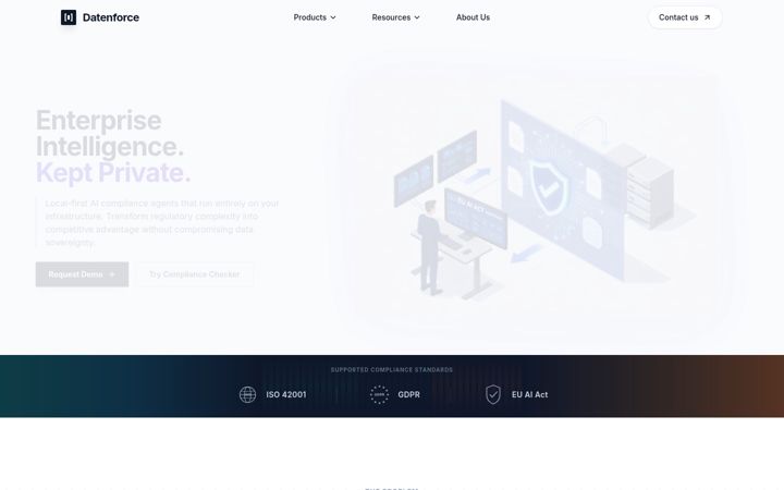 Screenshot of datenforce.com