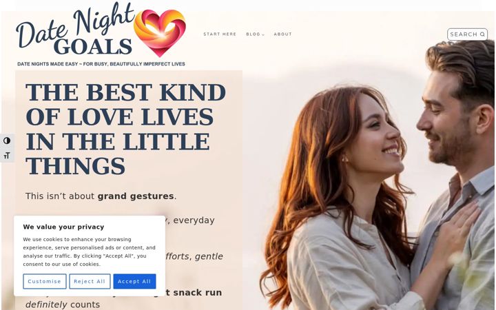 Screenshot of datenightgoals.com