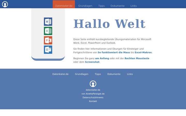 Screenshot of datenkater.de