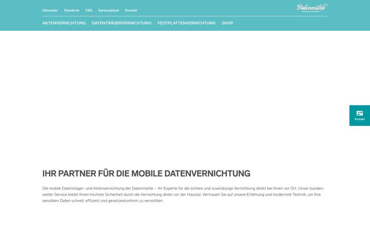 Screenshot of datenmuehle.de