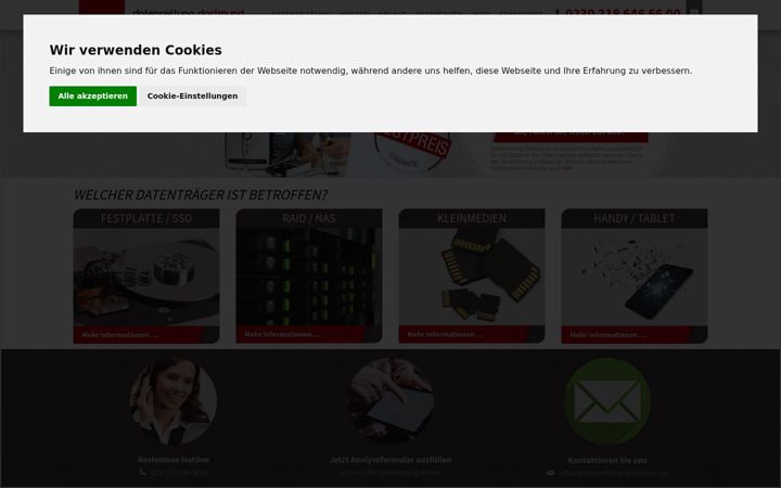 Ekrano kopija datenrettung-dortmund.net