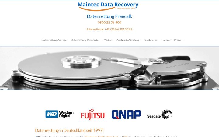 Screenshot of datenrettung.net